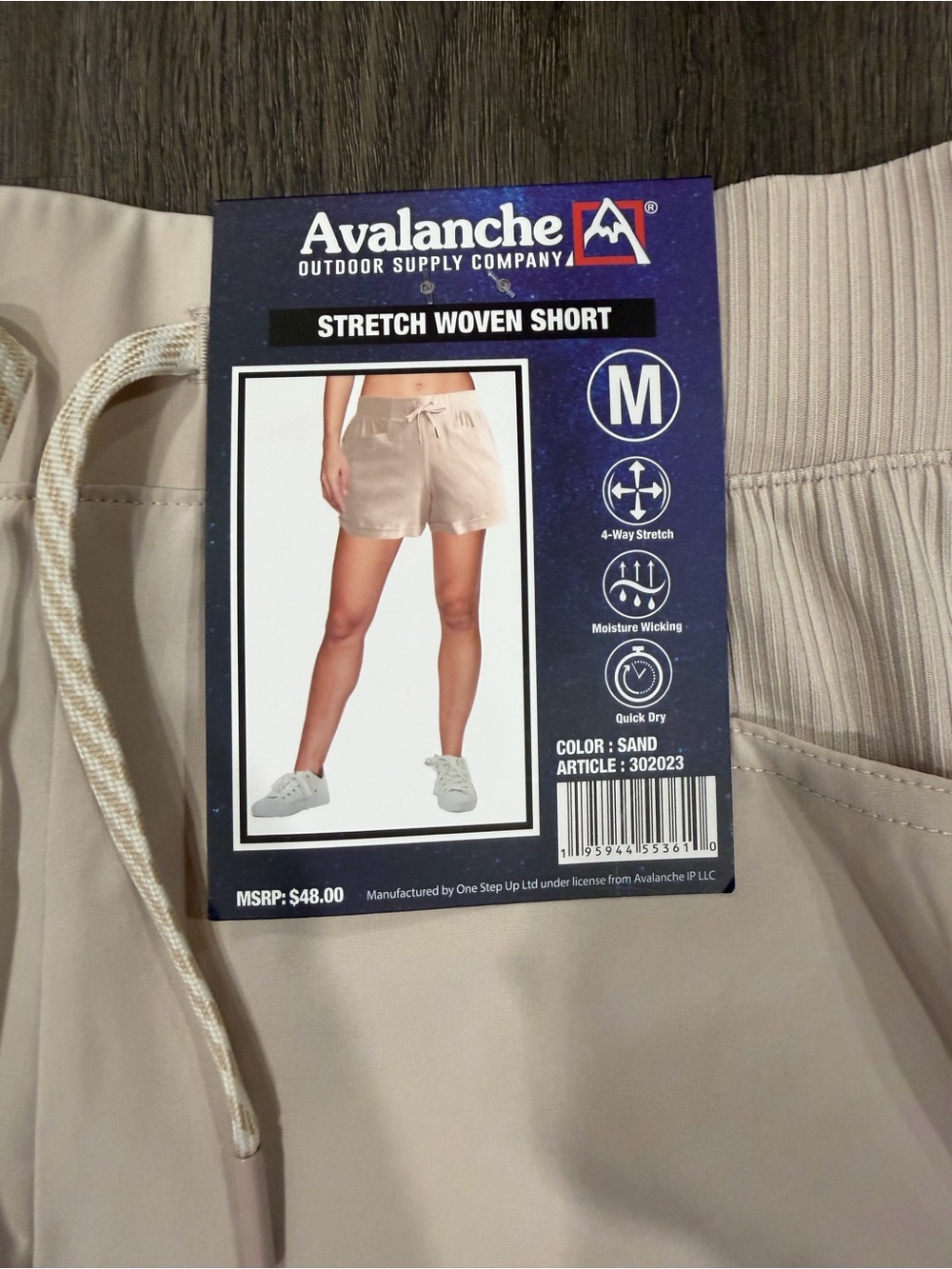 Avalanche Women's Soft Drawstring Shorts — Cream - Picture 2 of 4